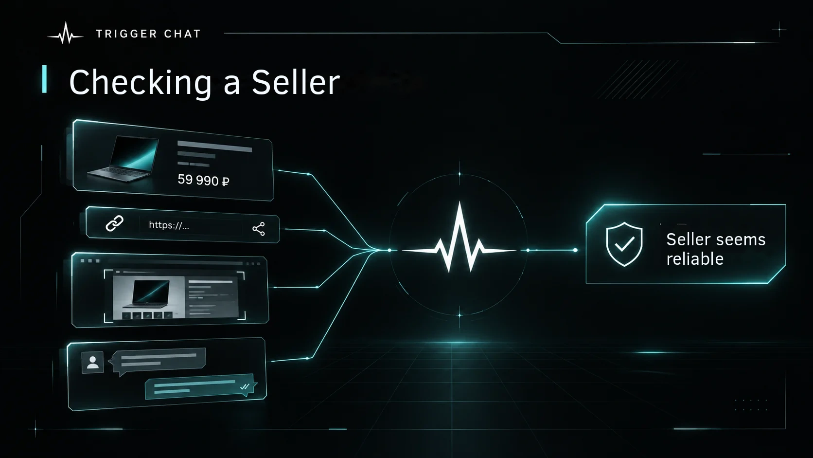 A listing, a link, and messages brought together in a shared seller context